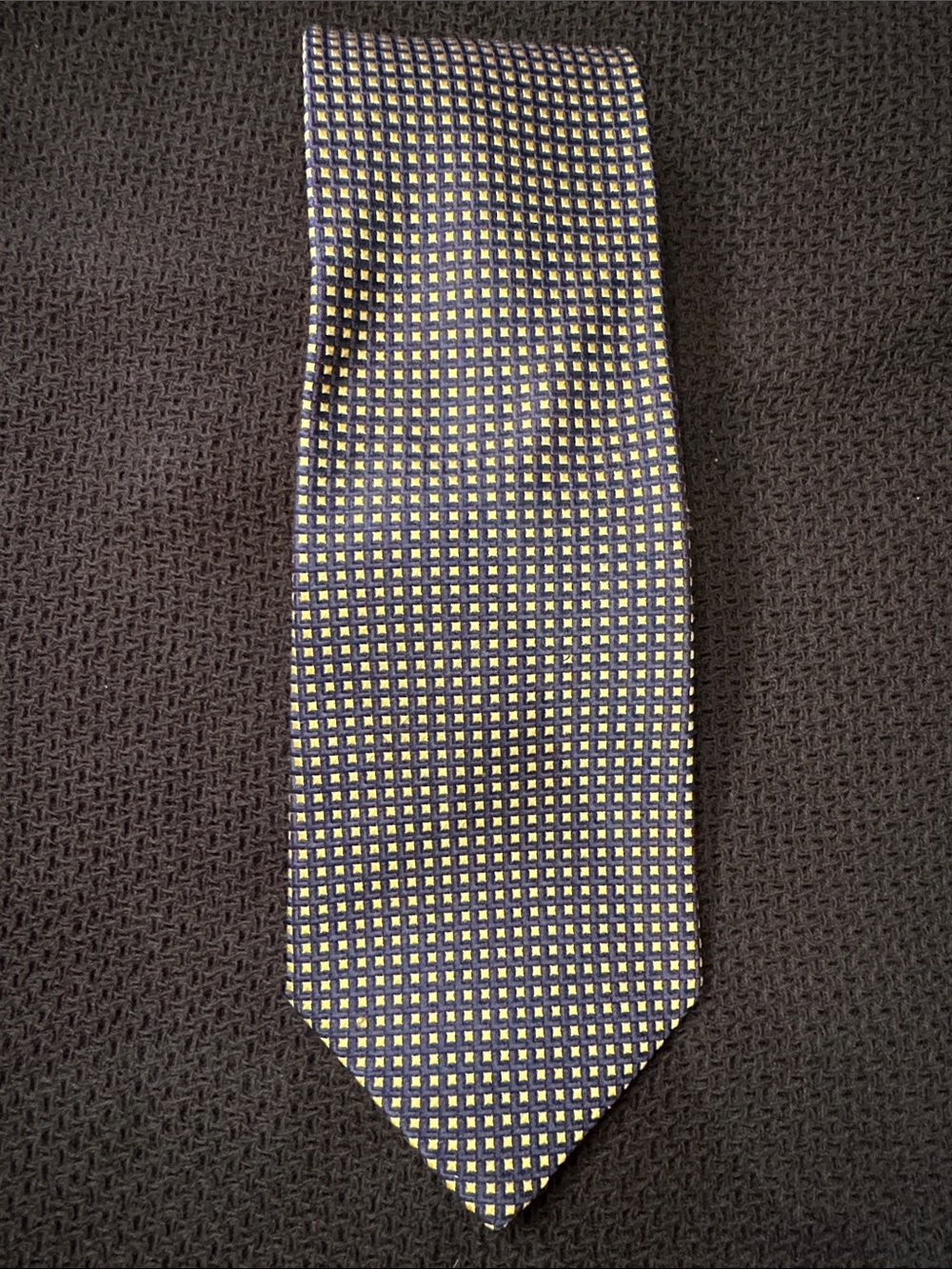 Brooks Brothers Classic Navy and Yellow Geometric Men's Tie
